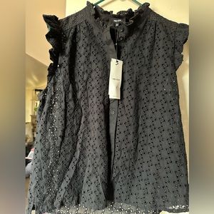 ME + EM. Broderie Anglaise Sleeveless Top